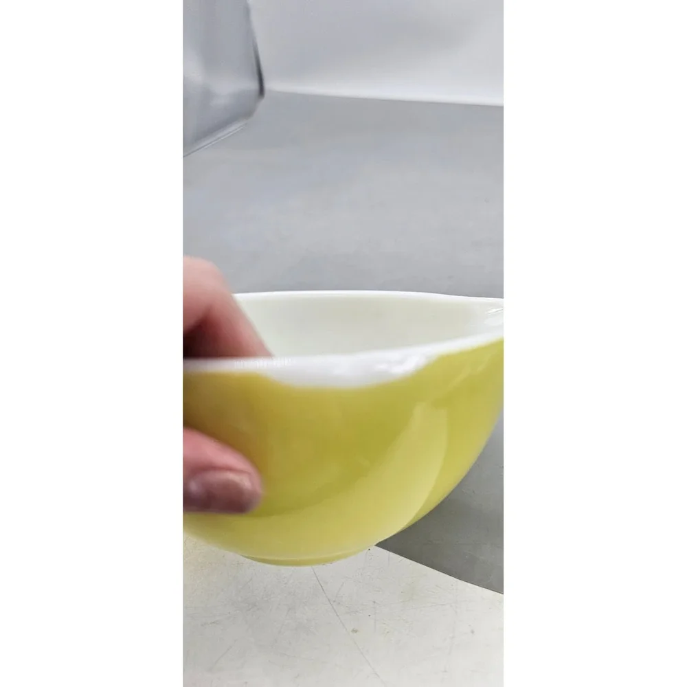 Vintage Pyrex 441 Yellow Cinderella Mixing Bowl 1.5 Pint Small Nesting Bowl USA